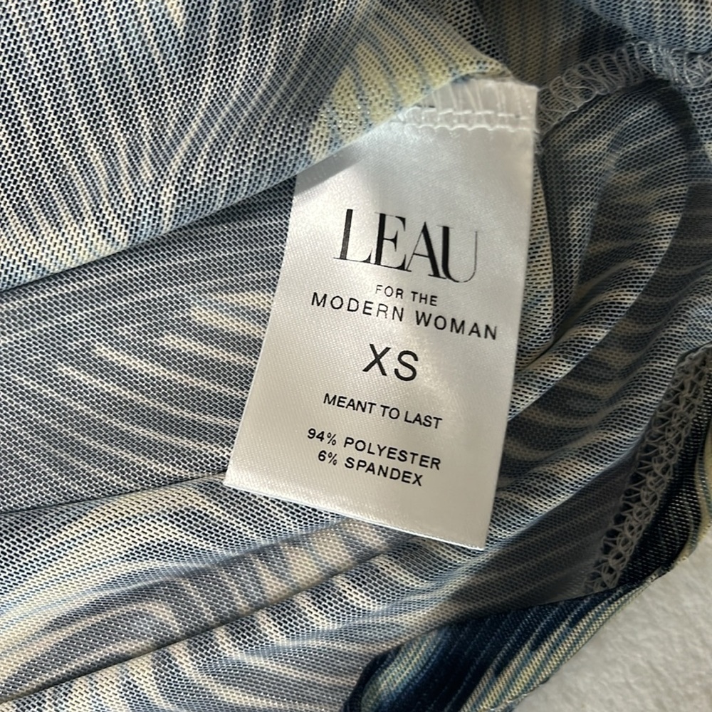 LEAU “Rebel” Mesh Mini Dress NWT Sz XS — Long Sleeve Bodycon - Picture 6 of 9